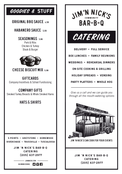 Catering Menu