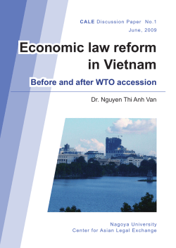 Economic law reform in Vietnam