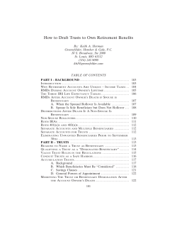 How to Draft Trusts to Own Retirement Benefits