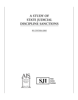 a study of state judicial discipline sanctions