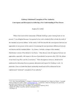 Zeisberg`s Relational Conception of War Authority: Convergence