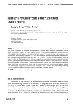 MODElINg thE tOtal ENErgy COStS Of rESIStaNCE ExErCISE