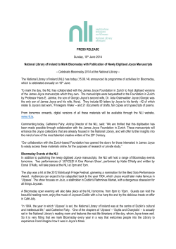 PRESS RELEASE Sunday, 15th June 2014 National Library of