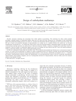 Design of carbohydrate multiarrays