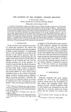 The kinetics of the diamond-oxygen reaction