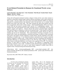 Event-Related Potentials in Humans for Emotional Words versus