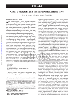 Clots, Collaterals, and the Intracranial Arterial Tree