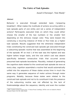The Fabric of Task Episodes