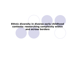 Ethnic diversity in diverse early childhood contexts: researching