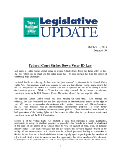 Federal Court Strikes Down Voter ID Law