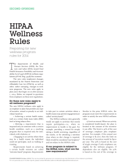 HIPAA Wellness Rules