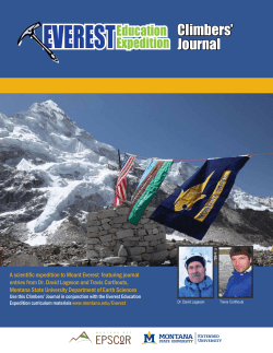 Climbers` Journal - Montana State University