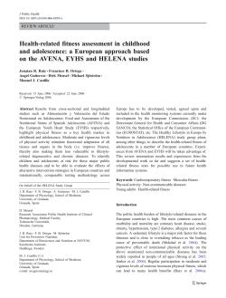 Health-related fitness assessment in childhood