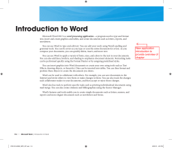 Introduction to Word - Pearson Higher Education