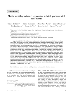 Matrix metalloproteinase-1 expression in betel quid