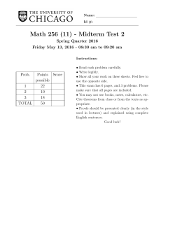 Math 256 (11) - Midterm Test 2