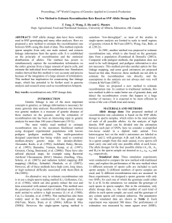 A New Method to Estimate Recombination Rate Based on SNP