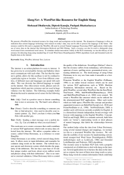 SlangNet: A WordNet like Resource for English Slang