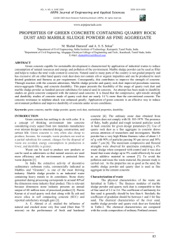 Properties of green concrete containing quarry rock dust