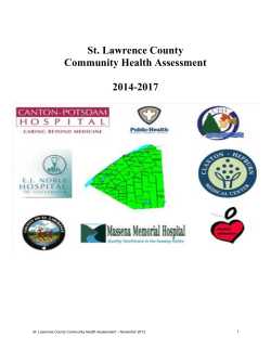 St. Lawrence County Community Health Assessment 2014-2017