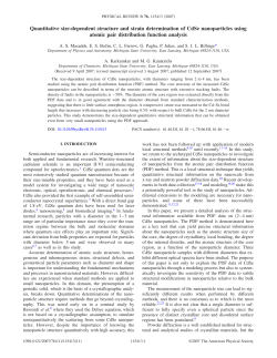 Quantitative size-dependent structure and strain determination of