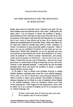 On some proposals for the semantics of mass nouns