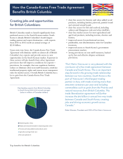 How the Canada-Korea Free Trade Agreement Benefits British