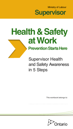 Supervisor Health and Safety Awareness in 5 Steps