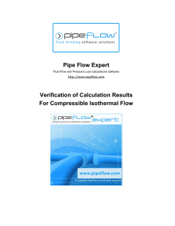 Pipe Flow Expert Compressible Results