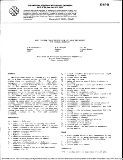 Heat Transfer Characteristics for Jet Array Impingement With Initial