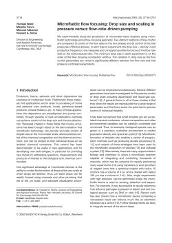 Drop size and scaling in pressure versus flow-rate