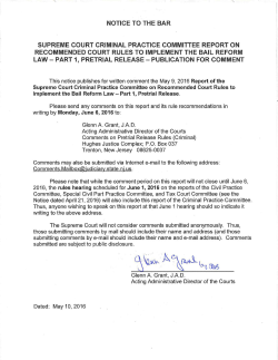 Notice to the Bar - New Jersey Courts