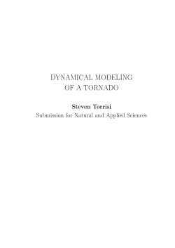 Steven Torrisi, &ldquo;Dynamical Modeling of a Tornado&rdquo;