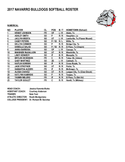2017 navarro bulldogs softball roster