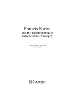 Francis Bacon - Assets - Cambridge University Press