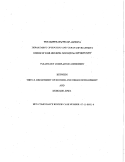 Voluntary Compliance Agreement