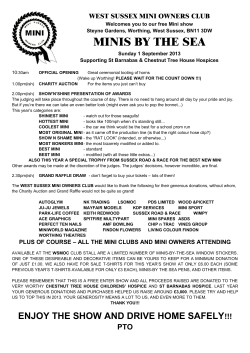 minis by the sea - West Sussex Mini Owners Club