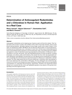 Determination of Anticoagulant Rodenticides and