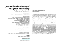 Was James Psychologistic? - Journal for the History of Analytical