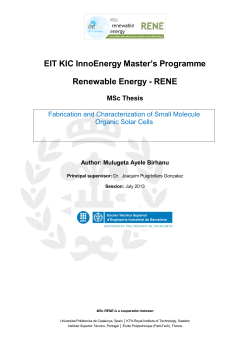 2. Organic solar cells 2.1. Basics of Organic Solar Cells