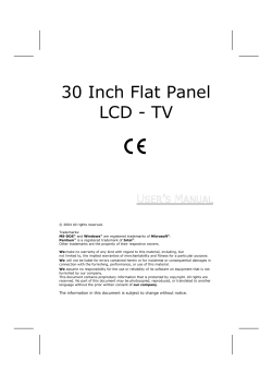 30 Inch Flat Panel LCD - TV