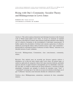 Rising with One`s Community: Socialist Theory and Bildungsroman