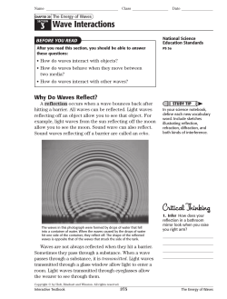 3 Wave Interactions Critical Thinking