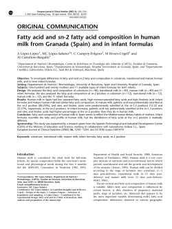 ORIGINAL COMMUNICATION Fatty acid and sn-2 fatty acid