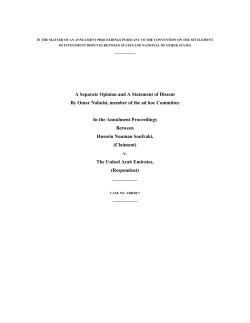 IN THE MATTER OF AN ANNULMENT PROCEEDINGS PURSUANT