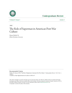 The Role of Superman in American Post-War Culture