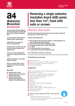 Removing a single asbestos insulation board