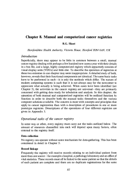 Chapter 8. Manual and computerized cancer registries