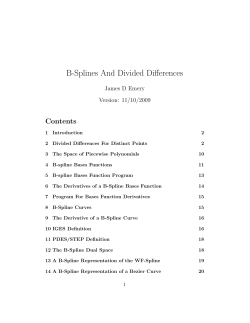 B-Splines And Divided Differences