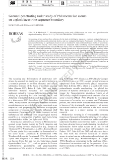 Ground penetrating radar study of a Pleistocene ice-scoured